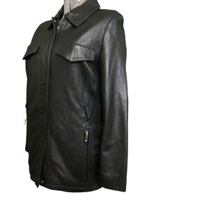 Lord and Taylor butter soft black leather coat M
